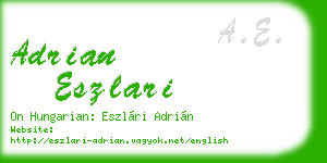 adrian eszlari business card